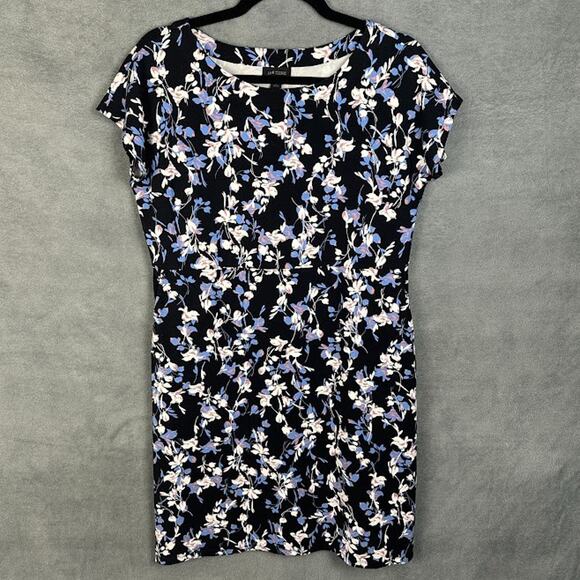 J Jill Dress Womens Small Petite Black Floral Wearever Collection Stretch Pocket - Picture 2 of 15